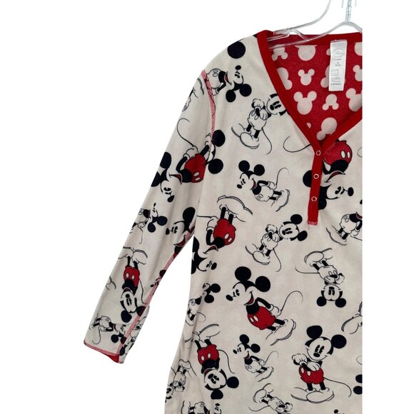 Disney Nightgown Mickey Mouse Fleece Womens Size‎ M Cozycore Casual Sleep Relax - Picture 9 of 10